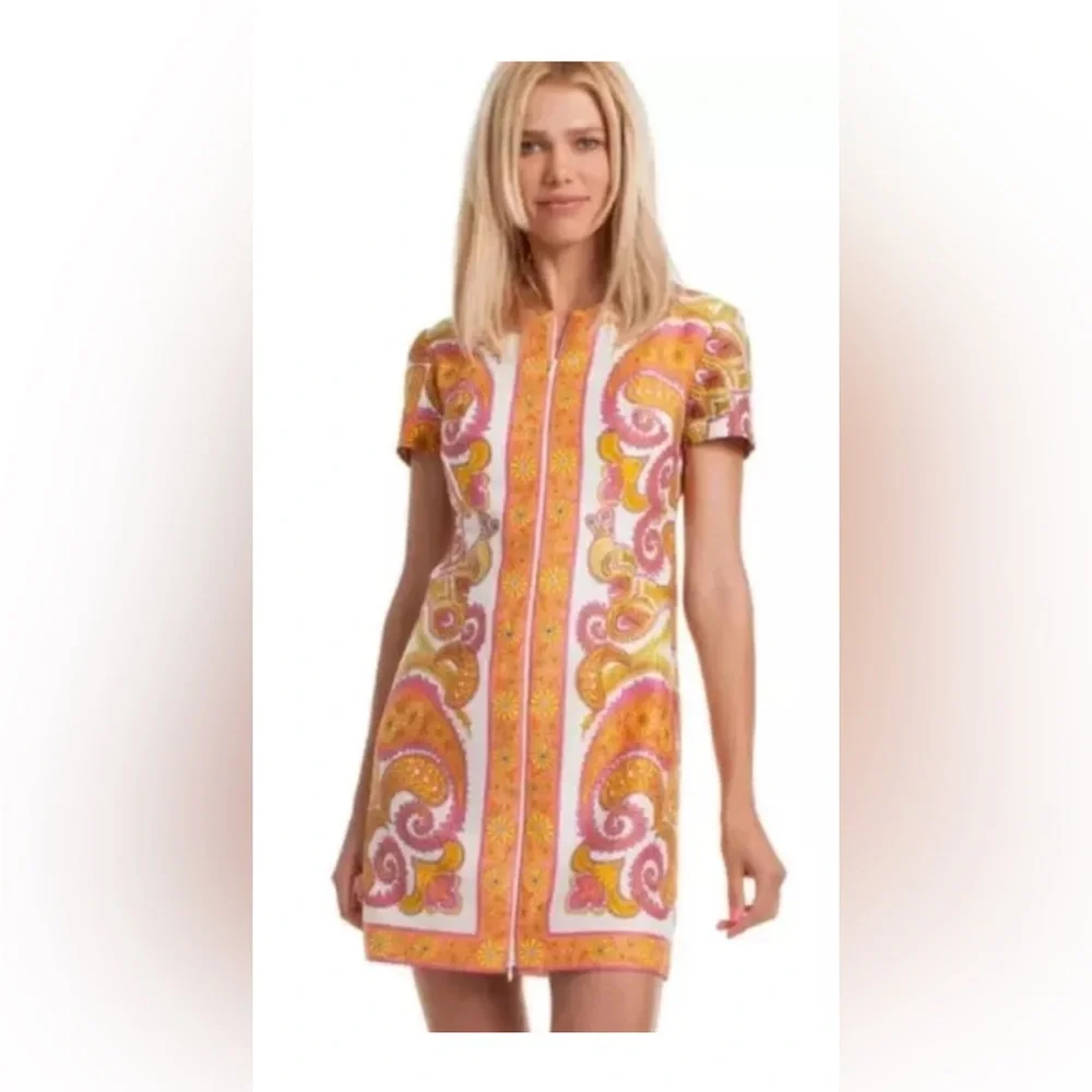 Trina Turk Arboretum Dress Cotton, California Arboretum Paisley size 6 - Picture 1 of 10